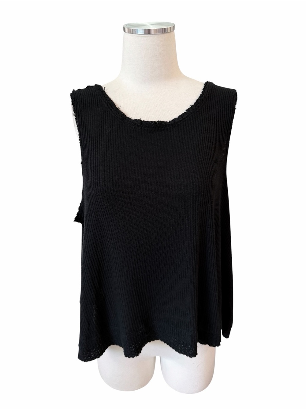 WE THE FREE Classic Black Women's Soft Ribbed Oversized Tank Top Sz S - Picture 6 of 8
